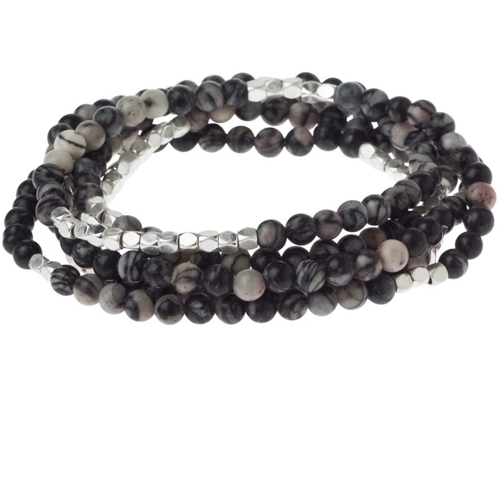 Stone Wrap Black Network Agate - Stone of Inner Stability